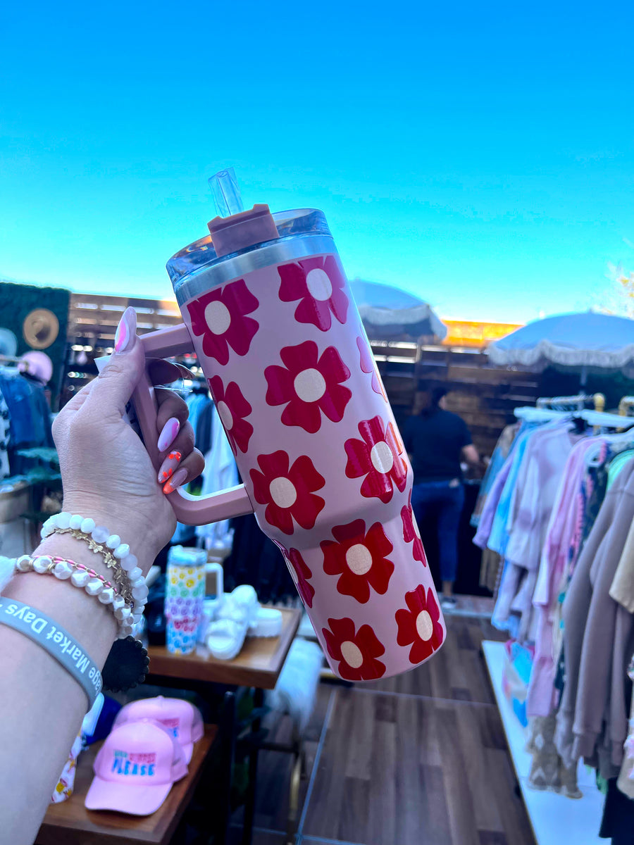 FLOWER POWER 40 OZ TUMBLER CUP – How Cute is That? Boutique