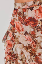 Load image into Gallery viewer, Claira Floral Ruffle Maxi Skirt
