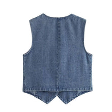 Load image into Gallery viewer, Calico Denim Vest
