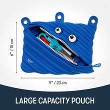 Load image into Gallery viewer, ZIPIT Blue Monster 3 Ring Binder Pencil Pouch
