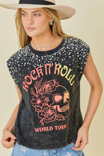 Load image into Gallery viewer, Rock N Roll Rhinestone Top
