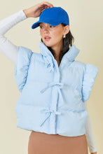 Load image into Gallery viewer, Ruffle Puffer Bow Vest
