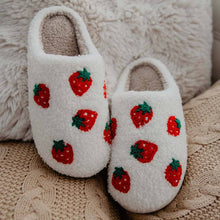 Load image into Gallery viewer, Strawberry Fuzzy Slippers
