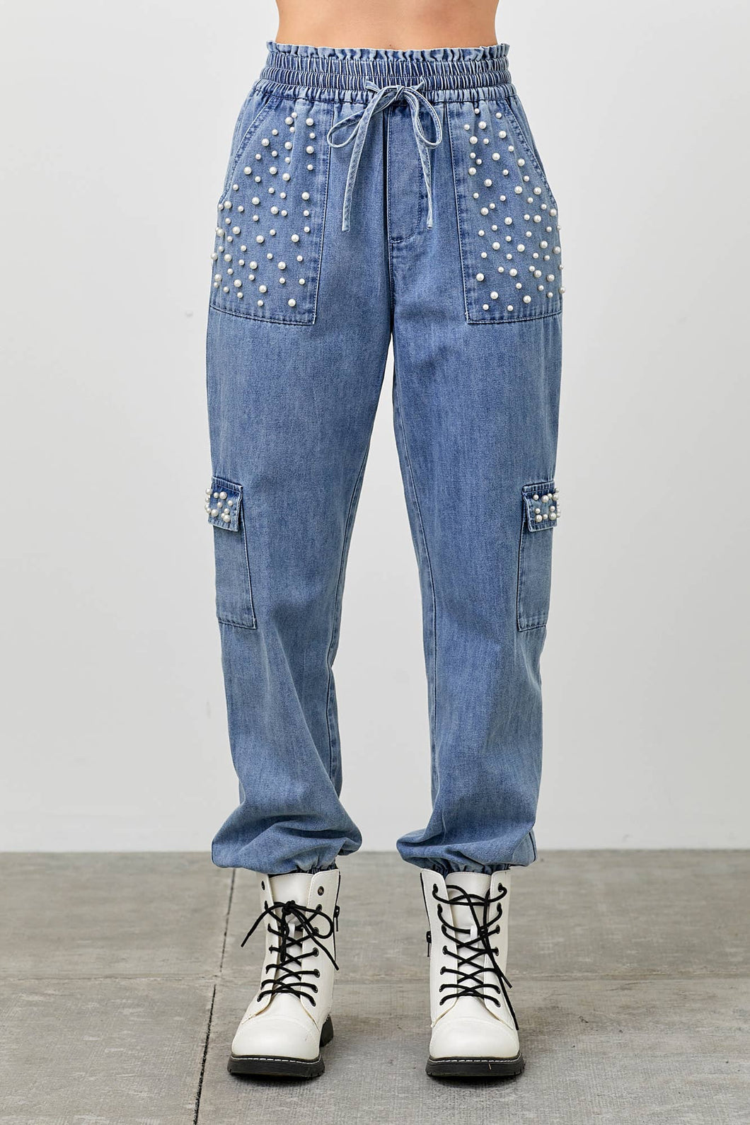 Jade Denim Jogger Pants