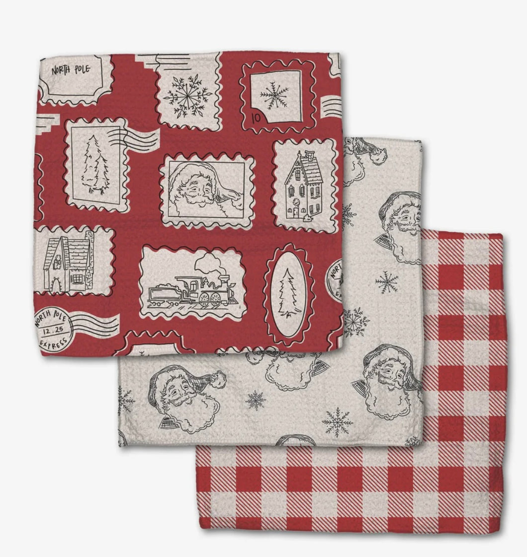 Christmas Santa Dishcloth Set