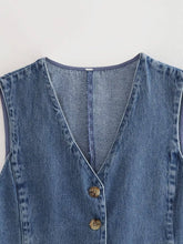 Load image into Gallery viewer, Calico Denim Vest
