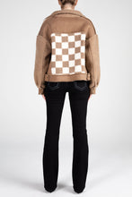 Load image into Gallery viewer, Checker Sherpa Mix up Jacket
