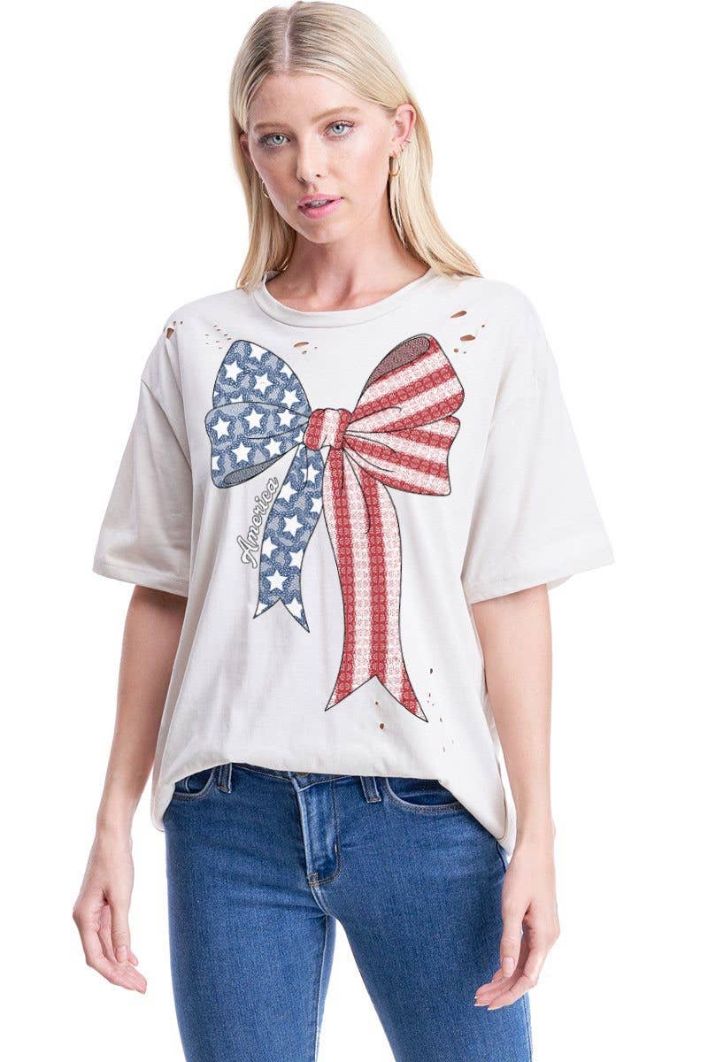 Americana Bow Graphic Tee