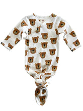 Load image into Gallery viewer, Baby Bear Kimono Knot Baby Gown
