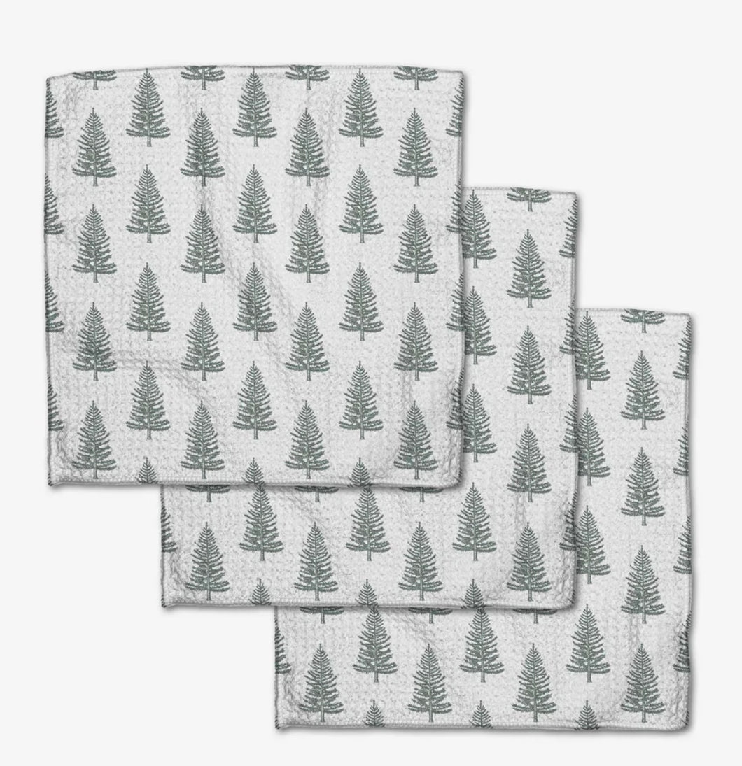 Frosted Trees Dishcloth Set