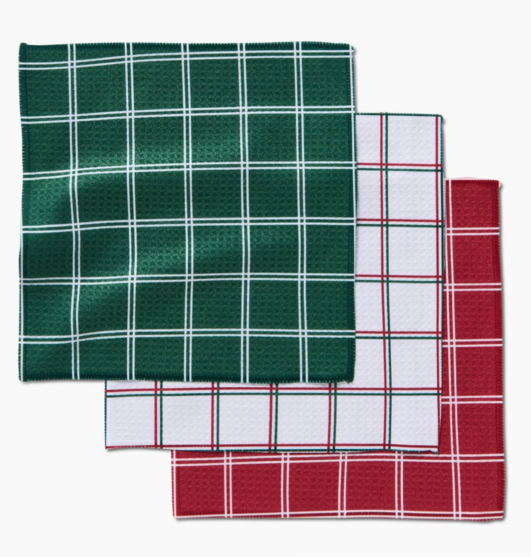 Christmas Grid Dishcloth Set