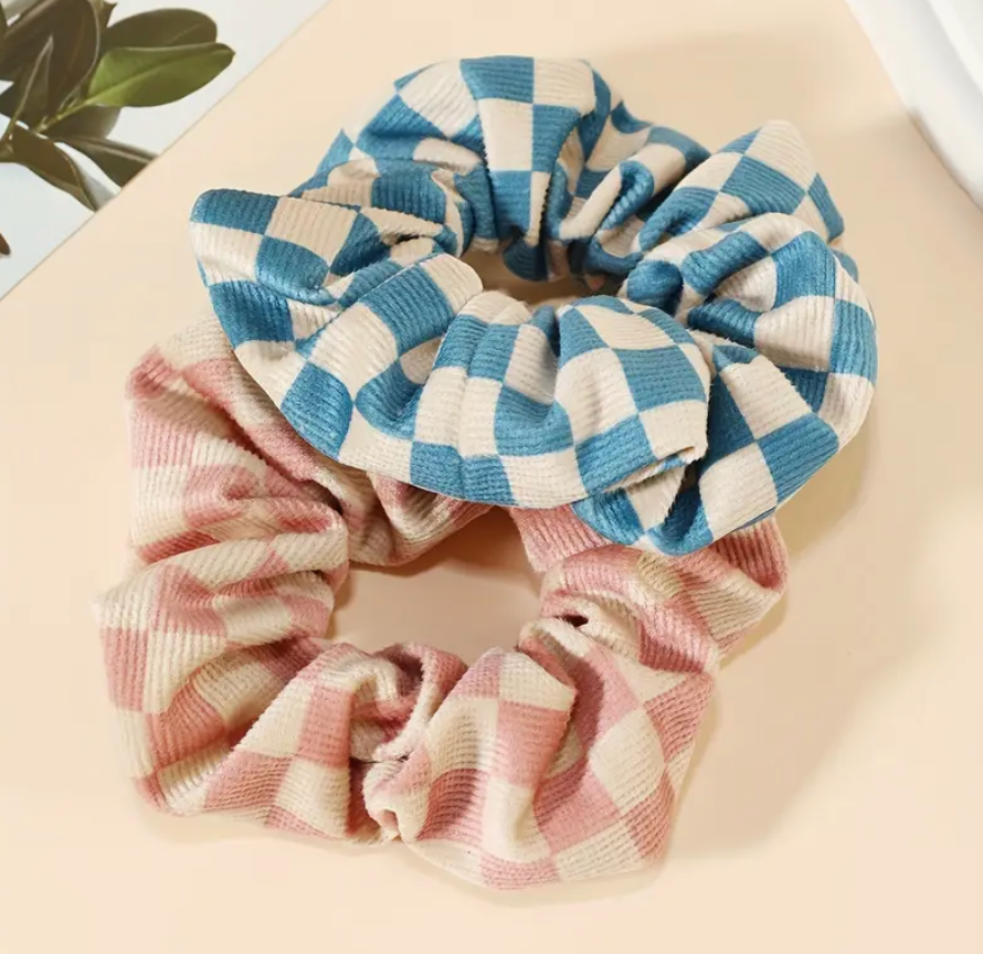 Checker Scrunchies