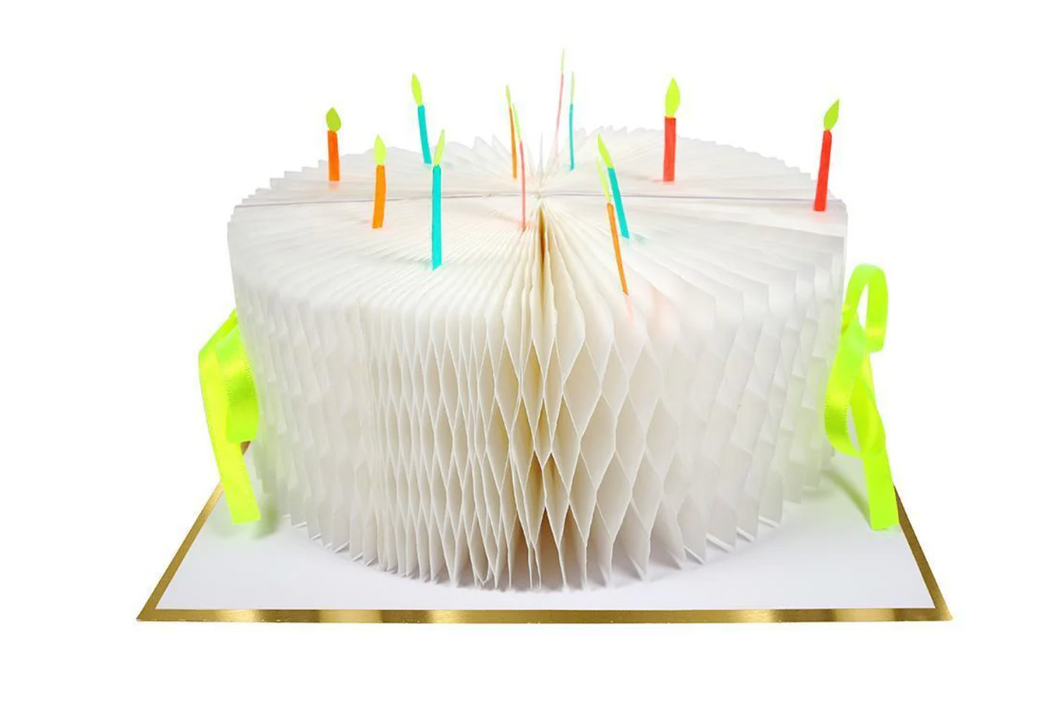 3D Honeycomb Cake Happy Birthday Card