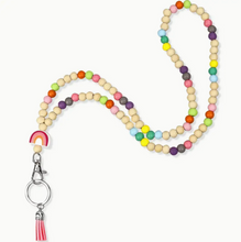 Load image into Gallery viewer, Rainbow Beaded Name Badge Holder
