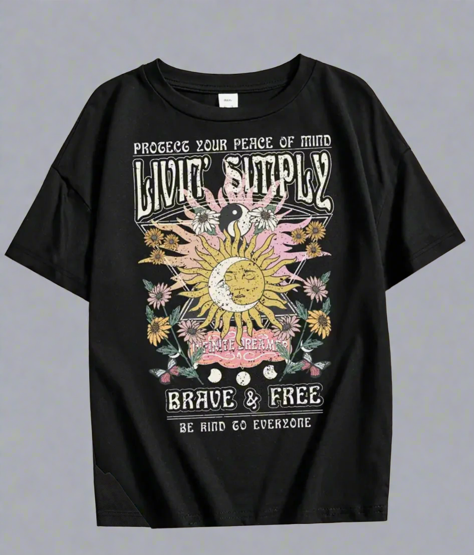 Livin' Simply Tween Graphic Tee