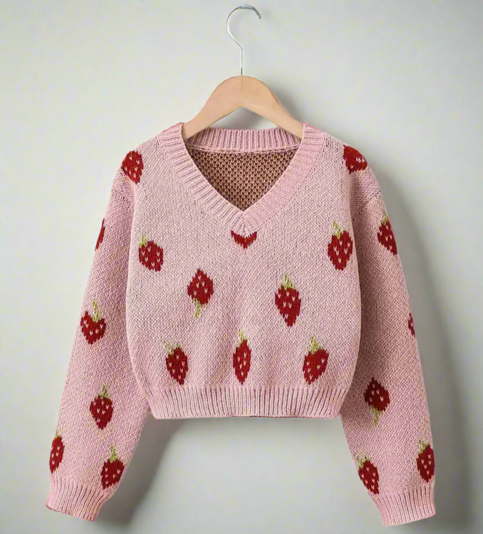 Strawberry Tween Sweater