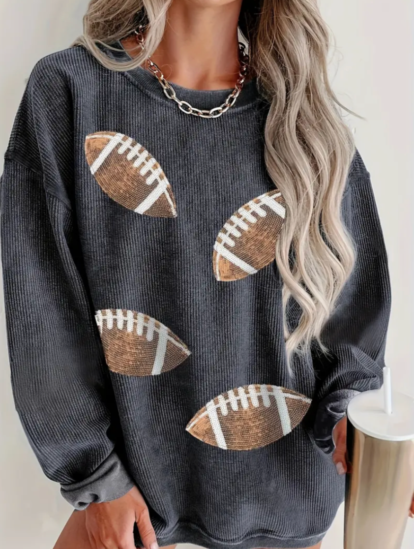 Glitter Football Corded Shirt