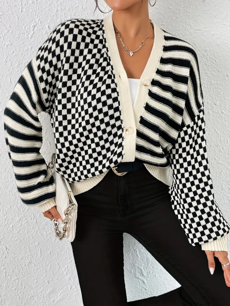 Mix Print Cardigan