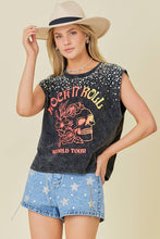 Load image into Gallery viewer, Rock N Roll Rhinestone Top
