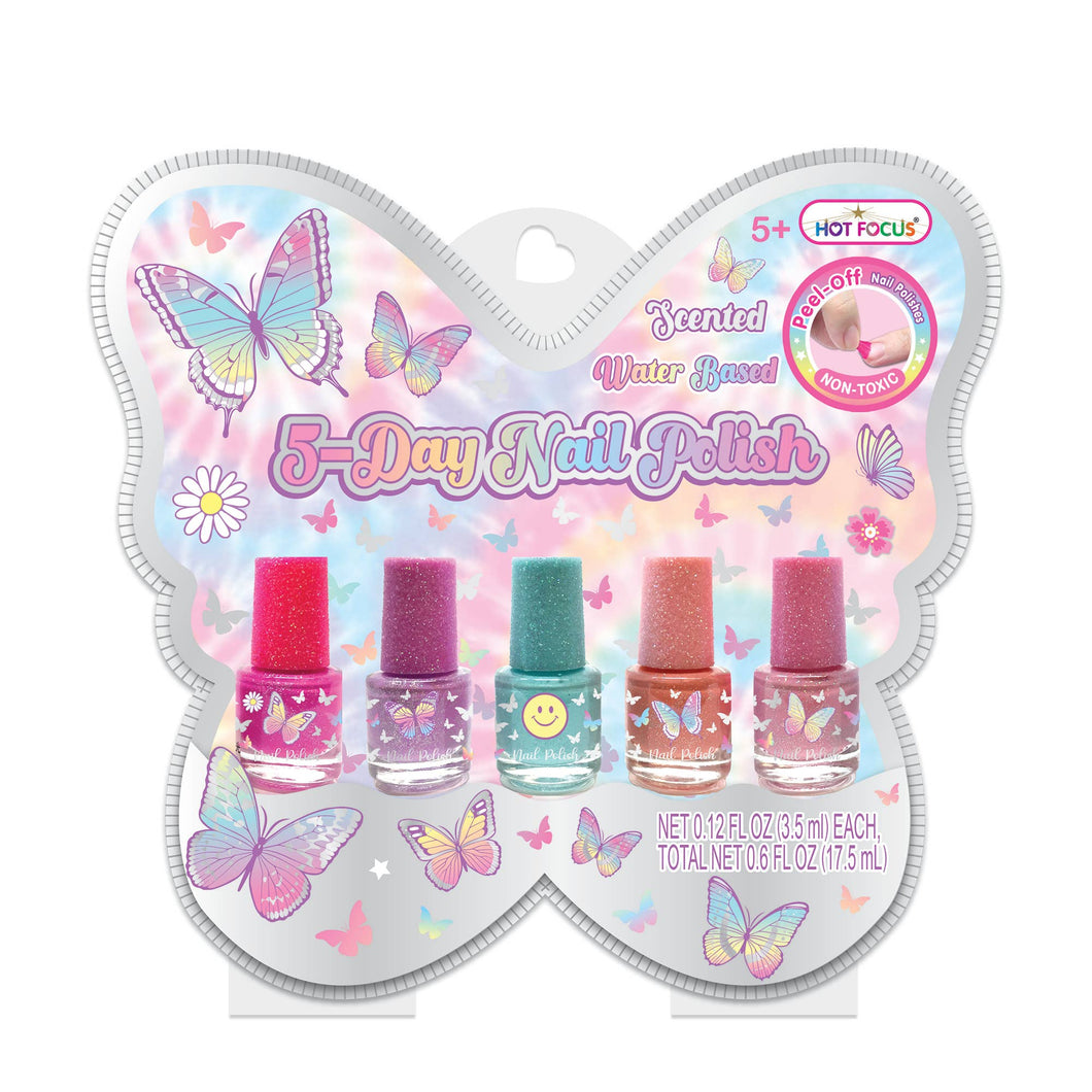 Girls Tie Dye Butterfly Nail Polish