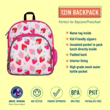 Load image into Gallery viewer, Strawberry Patch 12 Inch Backpack
