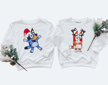 Load image into Gallery viewer, Bluey and Bingo Holiday Sweatshirt
