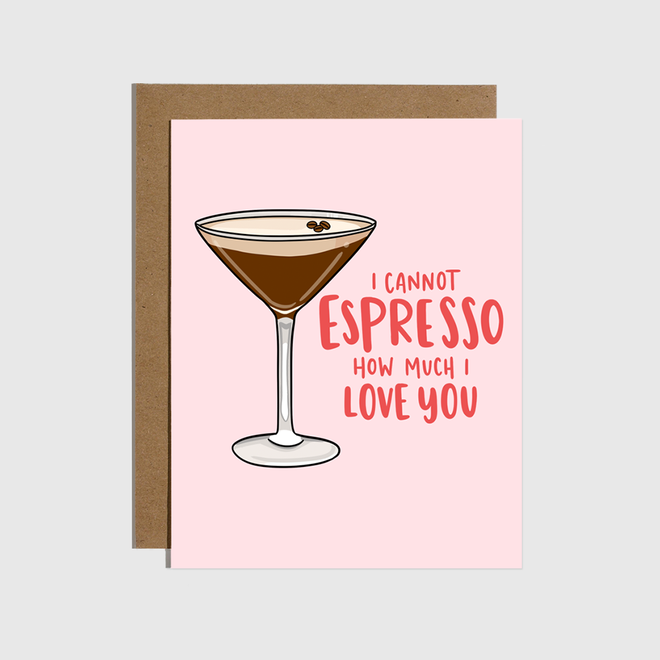 Espresso Martini Love Greeting Card