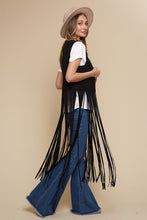 Load image into Gallery viewer, Black Fringe Vest
