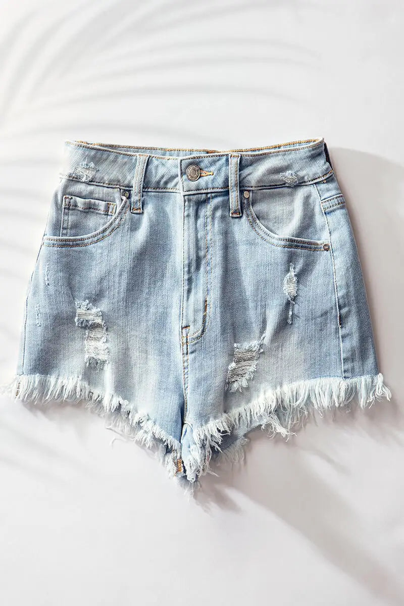 Denim Distressed Shorts