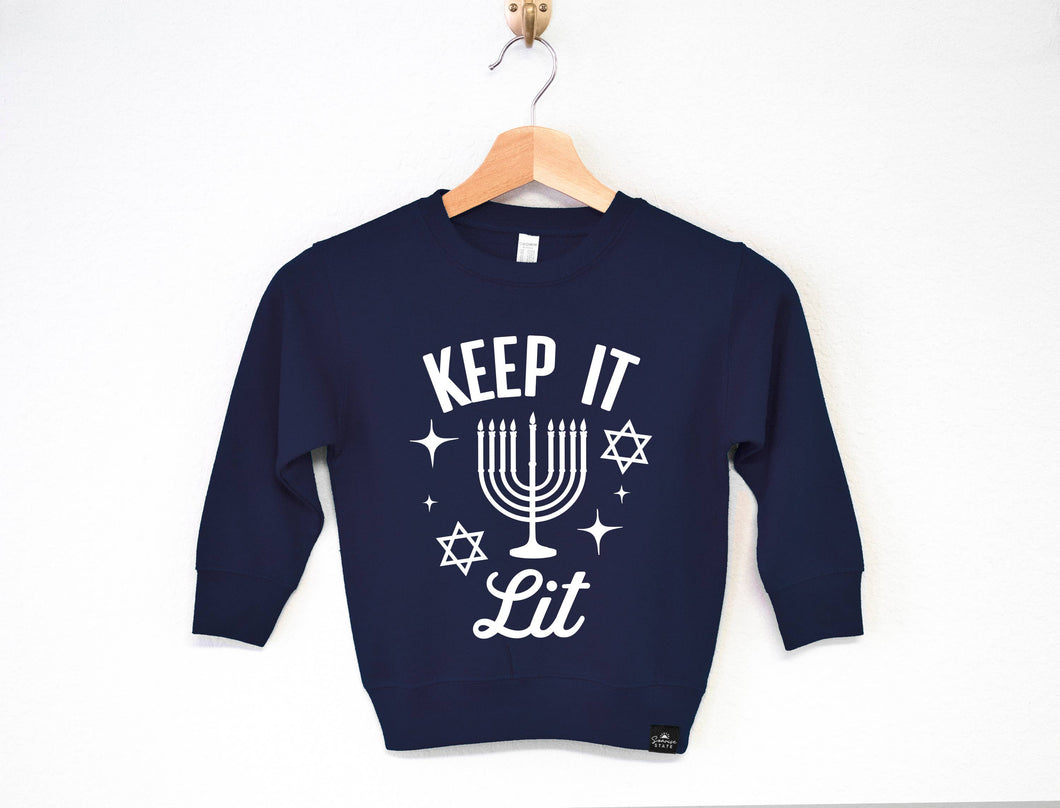 Kids Keep It Lit Hannukah Sweater